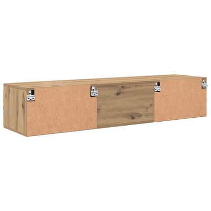 Träskåp med låda Artisan Ek 150 x 39 x 30 cm Konstruerat trä