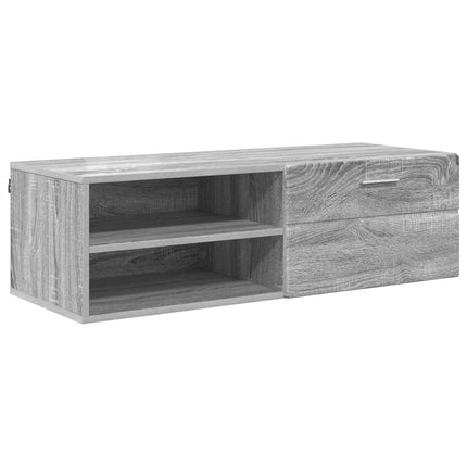 Träskåp med låda Grå Sonoma 100,5 x 39 x 30 cm Konstruerat trä