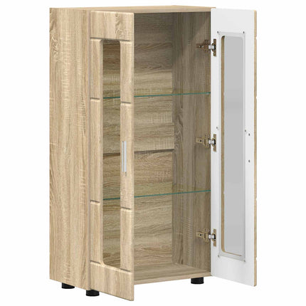 Sideboard FLORIN 55,5 x 29 x 100 cm Sonoma-ek Konstruerat trä