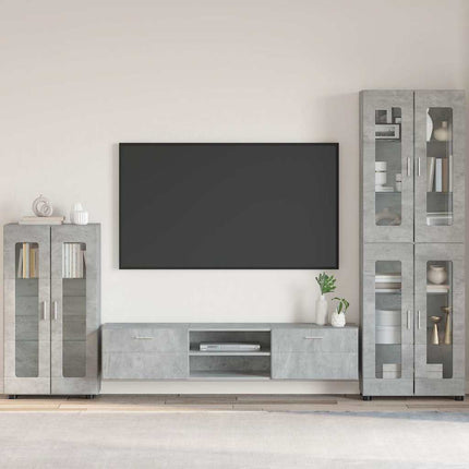 Sideboard FLORIN Betonggrå 55,5 x 29 x 100 cm Konstruerat trä