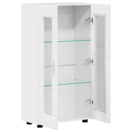 Sideboard med hylla FLORIN Högblanka vita 55,5 x 29 x 100 cm