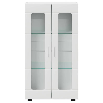 Sideboard med hylla FLORIN Högblanka vita 55,5 x 29 x 100 cm