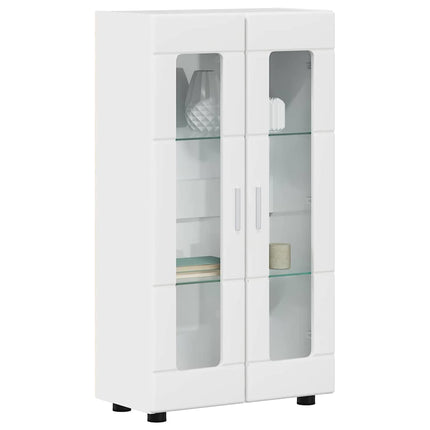 Sideboard med hylla FLORIN Högblanka vita 55,5 x 29 x 100 cm