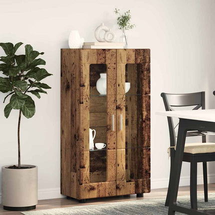 Sideboard FLORIN Gammalt trä 55,5 x 29 x 100 cm Konstruerat trä