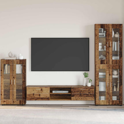 Sideboard FLORIN 55,5 x 29 x 100 cm Gammalt trä Konstruerat trä