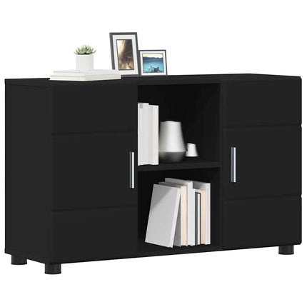 Sideboard FLORIN Svart 88,5 x 30,5 x 55,5 cm Konstruerat trä