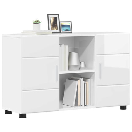 Sideboard FLORIN 88,5 x 30,5 x 55,5 cm Högblanka vita