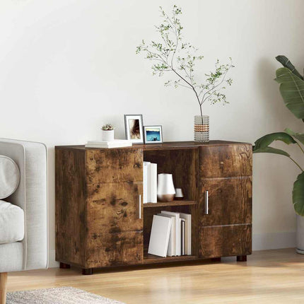Sideboard FLORIN Rökt ek 88,5 x 30,5 x 55,5 cm Konstruerat trä