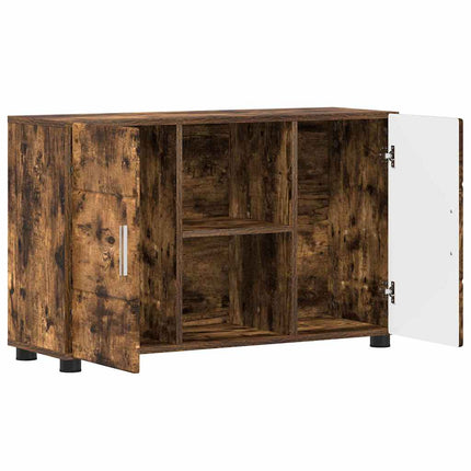 Sideboard FLORIN 88,5 x 30,5 x 55,5 cm Rökt ek Konstruerat trä