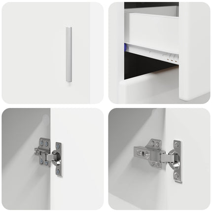 Sideboard FLORIN Vit 88,5 x 30,5 x 73 cm Konstruerat trä