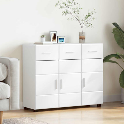 Sideboard FLORIN Vit 88,5 x 30,5 x 73 cm Konstruerat trä