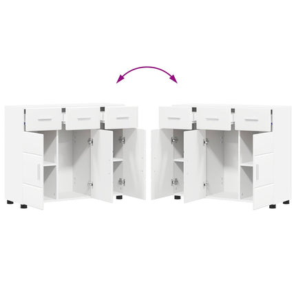 Sideboard FLORIN Vit 88,5 x 30,5 x 73 cm Konstruerat trä