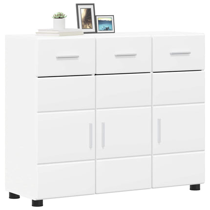 Sideboard FLORIN Vit 88,5 x 30,5 x 73 cm Konstruerat trä