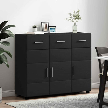 Sideboard FLORIN Svart 88,5 x 30,5 x 73 cm Konstruerat trä