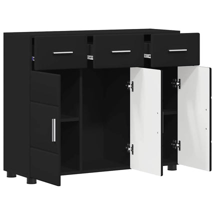 Sideboard FLORIN Svart 88,5 x 30,5 x 73 cm Konstruerat trä