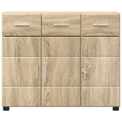 Sideboard FLORIN 88,5 x 30,5 x 73 cm Sonoma-ek Konstruerat trä