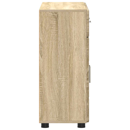 Sideboard FLORIN 88,5 x 30,5 x 73 cm Sonoma-ek Konstruerat trä