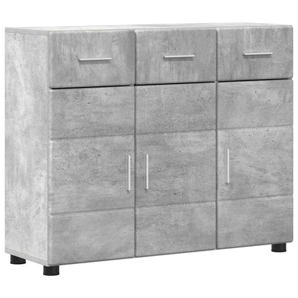 Sideboard FLORIN Betonggrå 88,5 x 30,5 x 73 cm Konstruerat trä