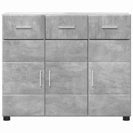 Sideboard FLORIN Betonggrå 88,5 x 30,5 x 73 cm Konstruerat trä