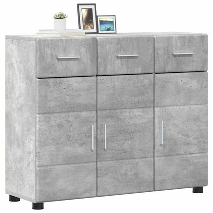 Sideboard FLORIN Betonggrå 88,5 x 30,5 x 73 cm Konstruerat trä