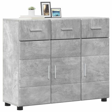 Sideboard FLORIN 88,5 x 30,5 x 73 cm Betonggrå Konstruerat trä