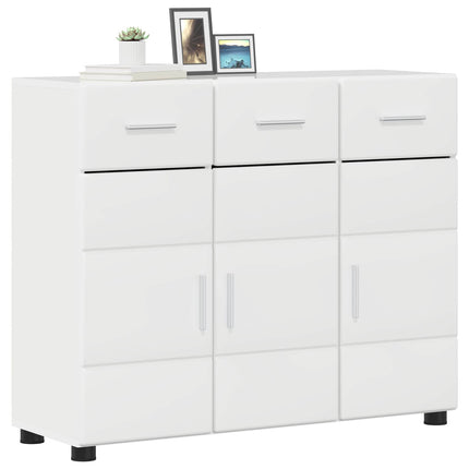 Sideboard FLORIN 88,5 x 30,5 x 73 cm Högblanka vita