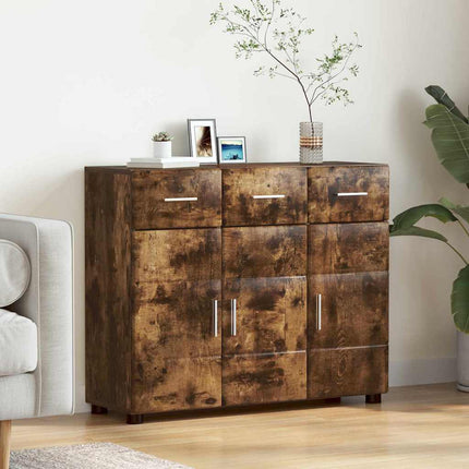 Sideboard FLORIN Rökt ek 88,5 x 30,5 x 73 cm Konstruerat trä
