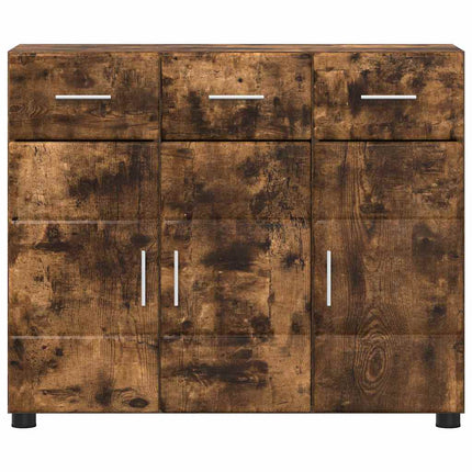 Sideboard FLORIN Rökt ek 88,5 x 30,5 x 73 cm Konstruerat trä