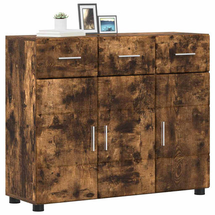 Sideboard FLORIN 88,5 x 30,5 x 73 cm Rökt ek Konstruerat trä