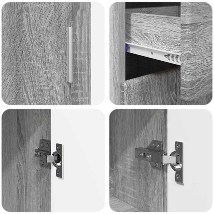Sideboard FLORIN 88,5 x 30,5 x 73 cm Grå Sonoma Konstruerat trä