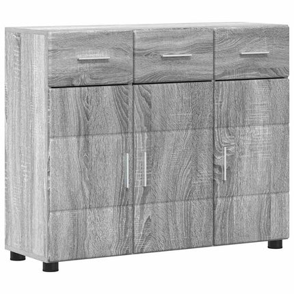 Sideboard FLORIN Grå Sonoma 88,5 x 30,5 x 73 cm Konstruerat trä