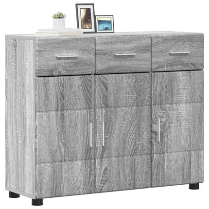 Sideboard FLORIN Grå Sonoma 88,5 x 30,5 x 73 cm Konstruerat trä