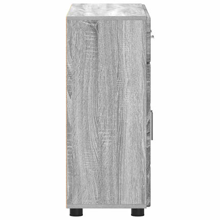 Sideboard FLORIN Grå Sonoma 88,5 x 30,5 x 73 cm Konstruerat trä