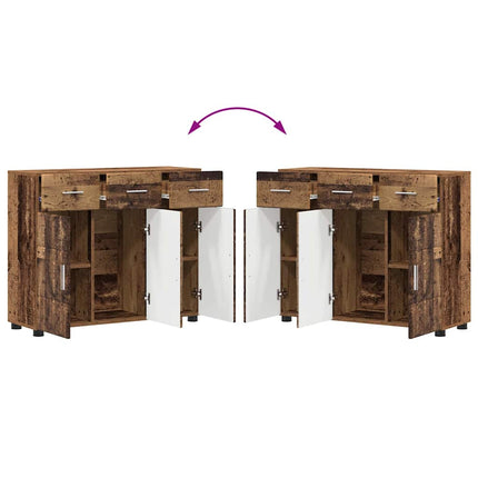 Sideboard med hylla FLORIN Gammalt trä 88,5 x 30,5 x 73 cm