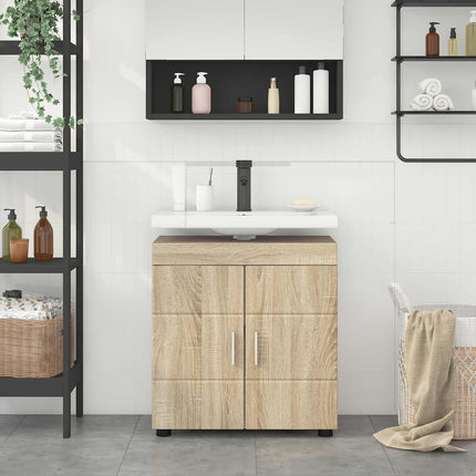 Badrumsskåpsset TULUM Sonoma-ek 60 x 34 x 63 cm Konstruerat trä