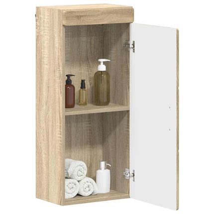 Badrumsväggskåp med hylla TULUM Sonoma-ek 37 x 24,5 x 86 cm