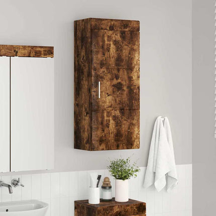 Badrumsväggskåp TULUM Rökt ek 37 x 24,5 x 86 cm Konstruerat trä