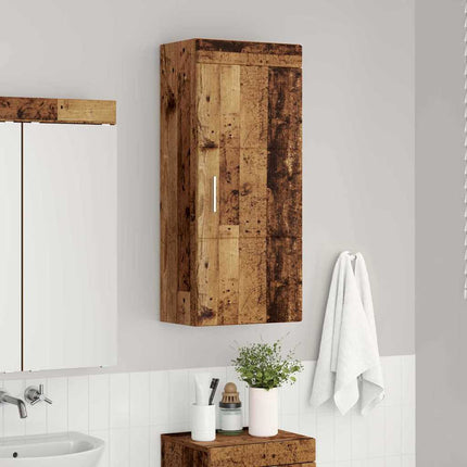 Badrumsväggskåp TULUM Gammalt trä 37 x 24,5 x 86 cm