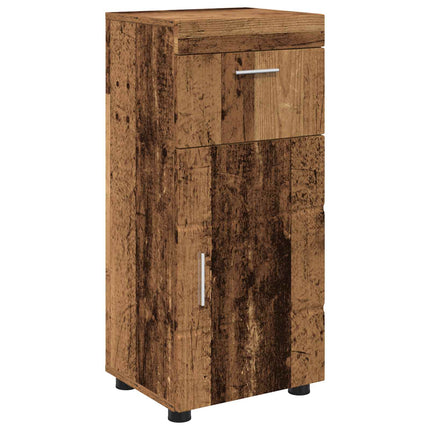 Badrumsskåpsset med låda TULUM Gammalt trä 37 x 31,5 x 82 cm