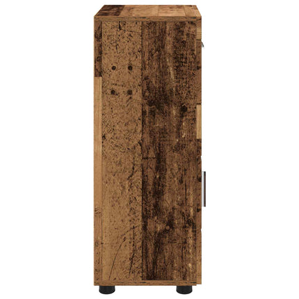 Badrumsskåpsset med låda TULUM Gammalt trä 37 x 31,5 x 82 cm