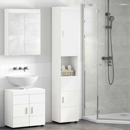 Badrumsskåpsset TULUM Vit 37 x 31,5 x 203 cm Konstruerat trä