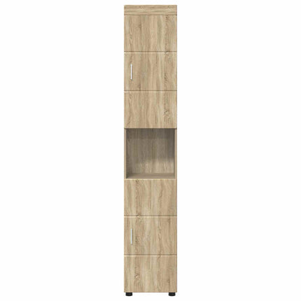 Badrumsskåpsset med lagring TULUM Sonoma-ek 37 x 31,5 x 203 cm