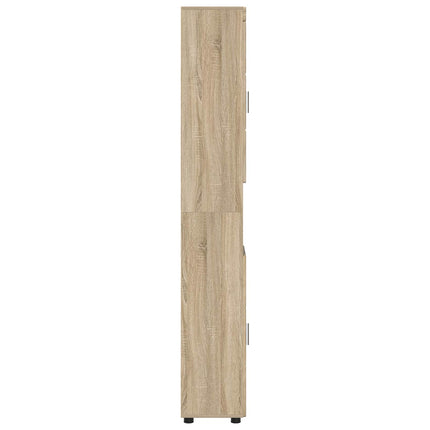 Badrumsskåpsset med lagring TULUM Sonoma-ek 37 x 31,5 x 203 cm