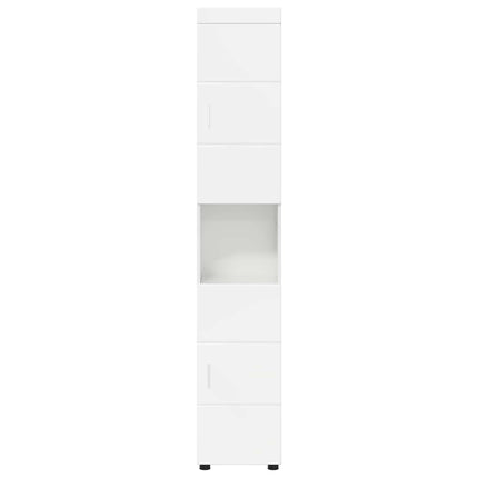 Badrumsskåpsset TULUM Högblanka vita 37 x 31,5 x 203 cm