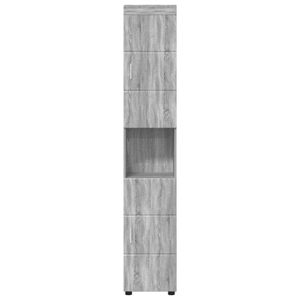 Badrumsskåpsset med lagring TULUM Grå Sonoma 37 x 31,5 x 203 cm