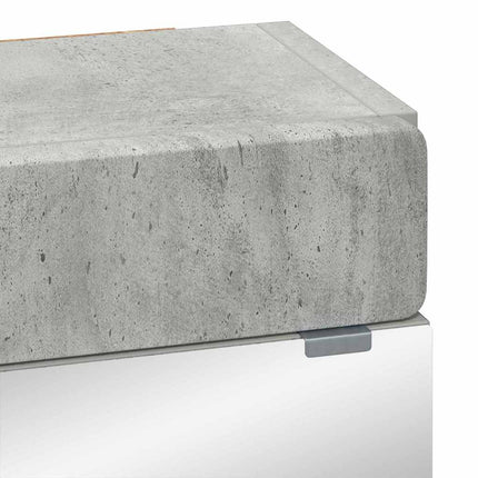 Badrumsspegelskåp TULUM Betonggrå 60 x 16,5 x 78 cm