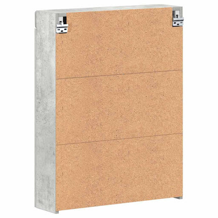 Badrumsspegelskåp med hylla TULUM Betonggrå 60 x 16,5 x 78 cm