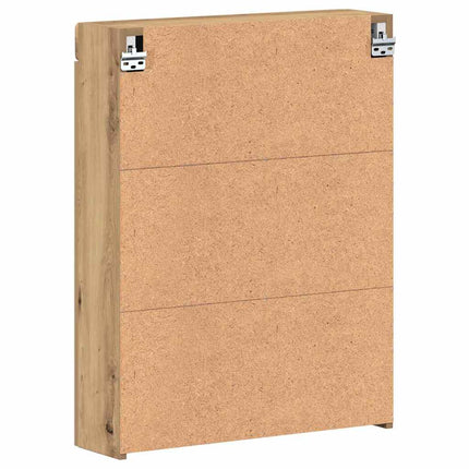 Badrumsspegelskåp med hylla TULUM Artisan Ek 60 x 16,5 x 78 cm