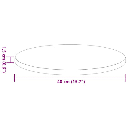 Bordsskiva Ø 40 x 1,5 cm Rund Konstruerat trä Vit