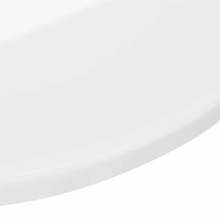 Bordsskiva Ø 50 x 1,5 cm Rund Konstruerat trä Vit högglans